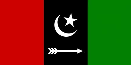 Pakistan Peoples Party Flag with arrow