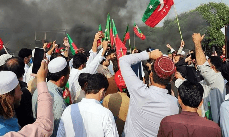 pti protest